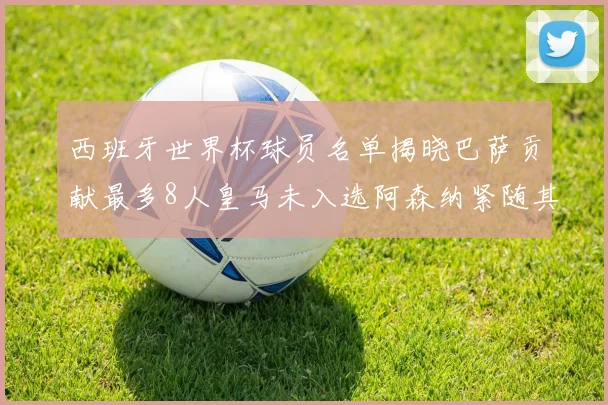 西班牙世界杯球员名单揭晓巴萨贡献最多8人皇马未入选阿森纳紧随其后3人并列第二